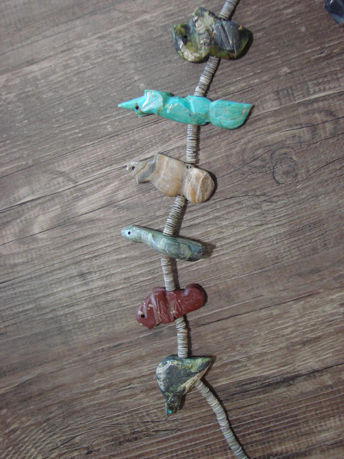 Hand Carved 28″ Multi Stone Fetish Necklace by Matt Mitchell