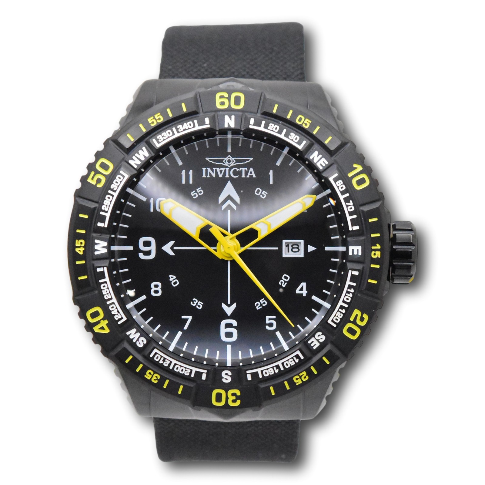 Invicta Coalition Forces Men’s Axis Ranger 49mm Black Compass Bezel Watch 49509