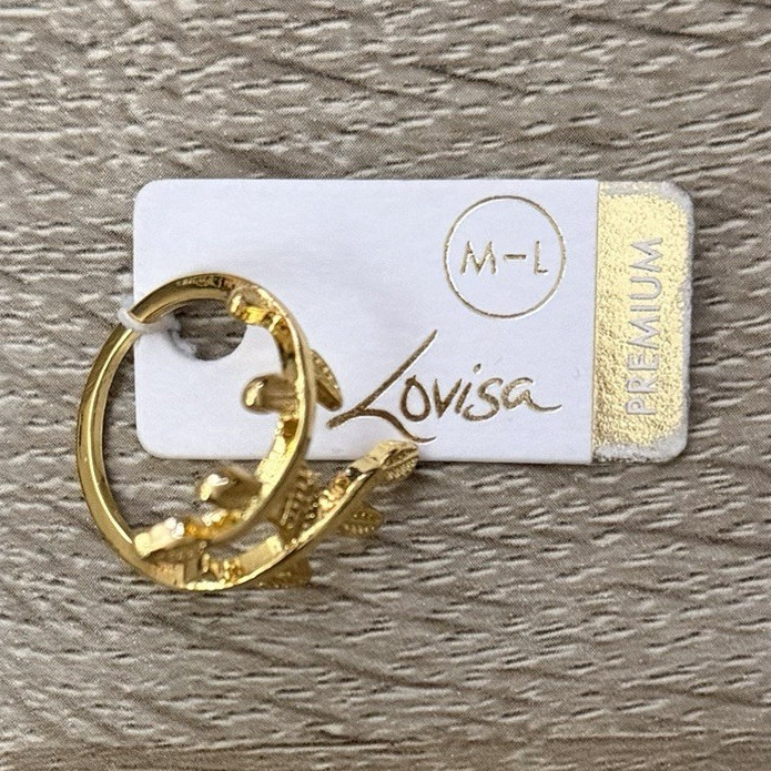 Lovisa Premium Gold Tone Laurel Leaf Wrap Ring M-L New