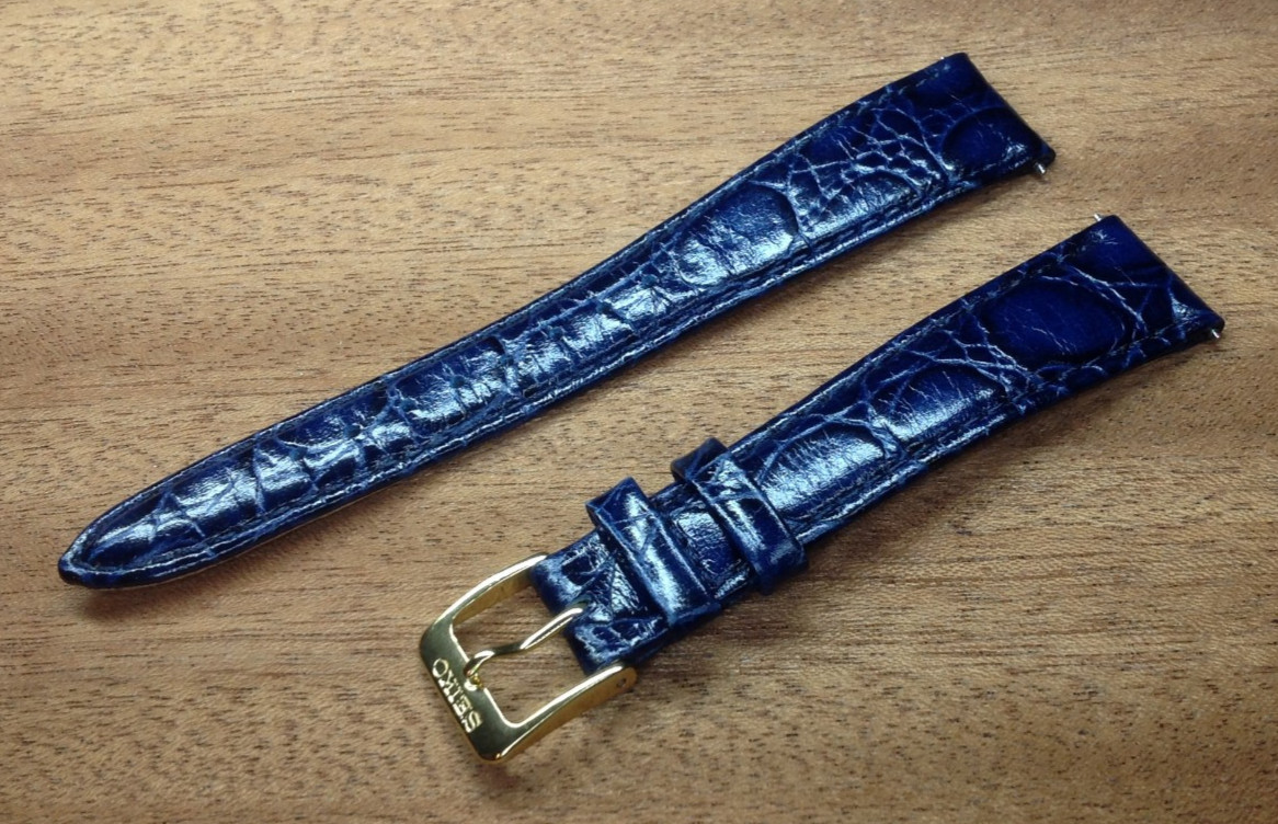 SEIKO Premium Calf Leather Watch Band – BLUE – Z 18 – 18mm