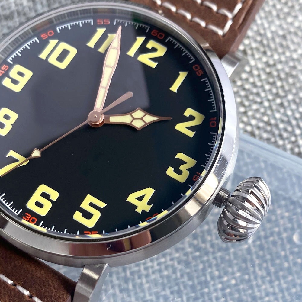 Big Crown 47mm Tandorio black dial NH35A Automatic Mens Watch Bow Sapphire Glass