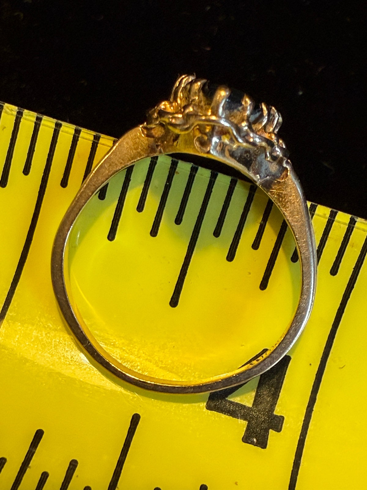 Vintage SOLID 10KT Gold Stamped Size 7 Ring Harmony 2.82g New Old Stock!