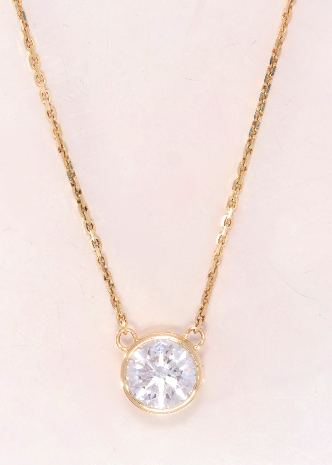0.50 Ct To 2.00 Ct Moissanite Stone Pendant With 18″ Chain in 925 Silver Women
