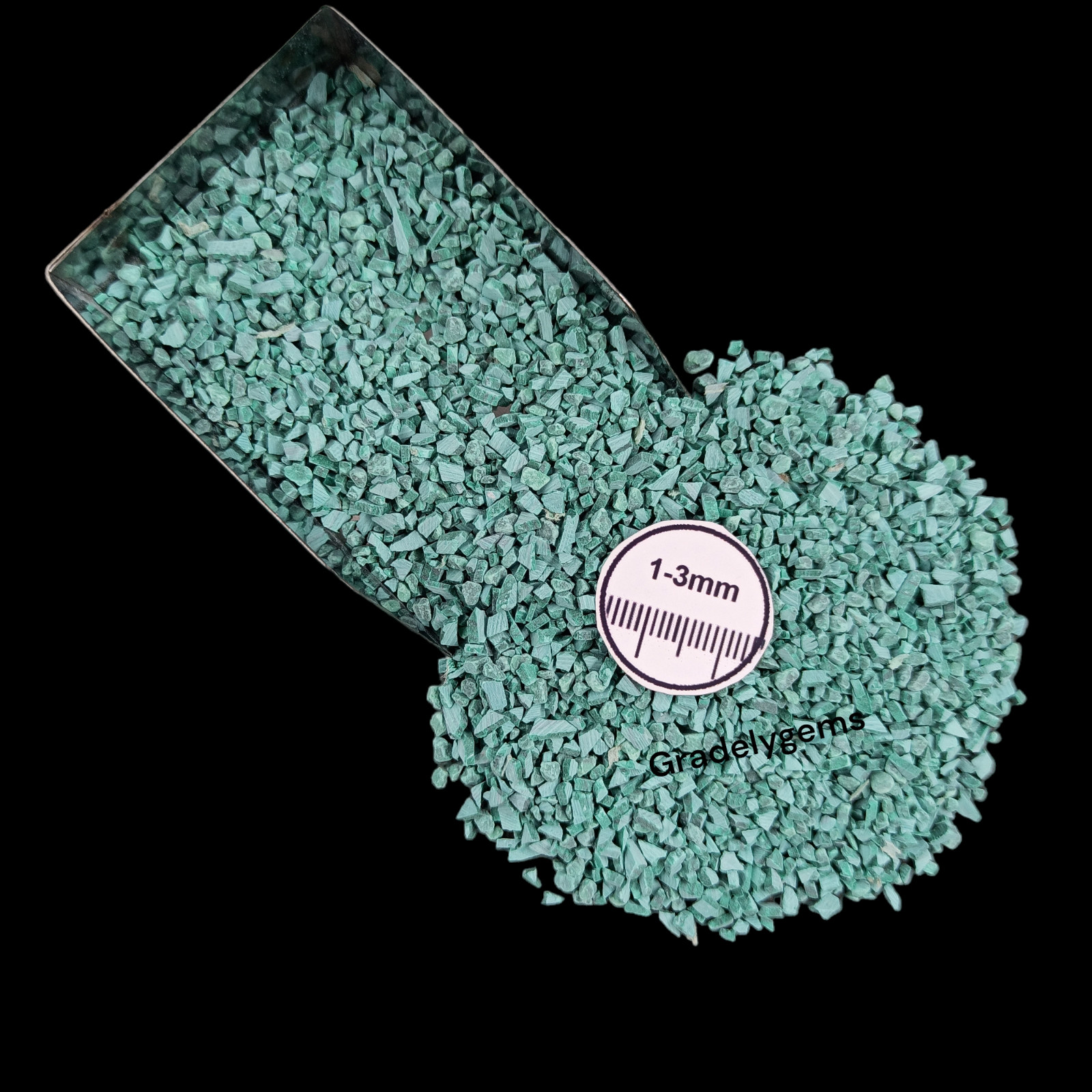 Malachite Turquoise Gemstone Crushed Powder – Rich Green Elegance for Resin Art,