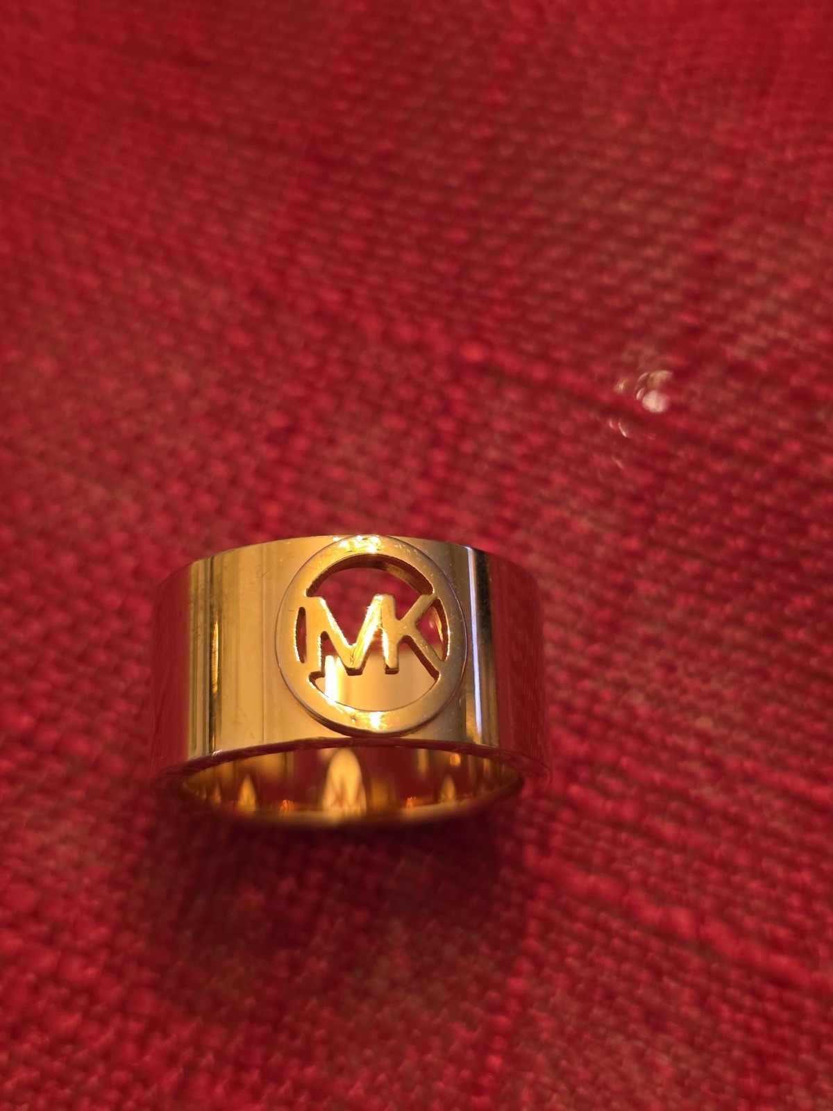 This Is A Michael Kors Fulton Rose Gold-tone Stainless Steel Ring Size 7