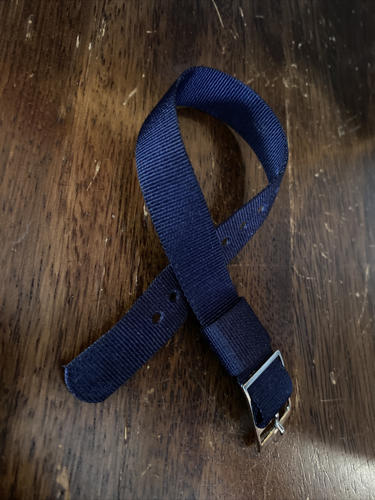 14mm Blue Nylon Watch Strap Sporting One-piece Style