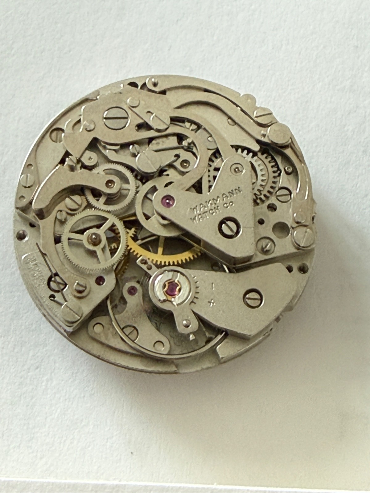 Vintage Wakmann Valjoux 7736 Manual Chronograph movement working perfect