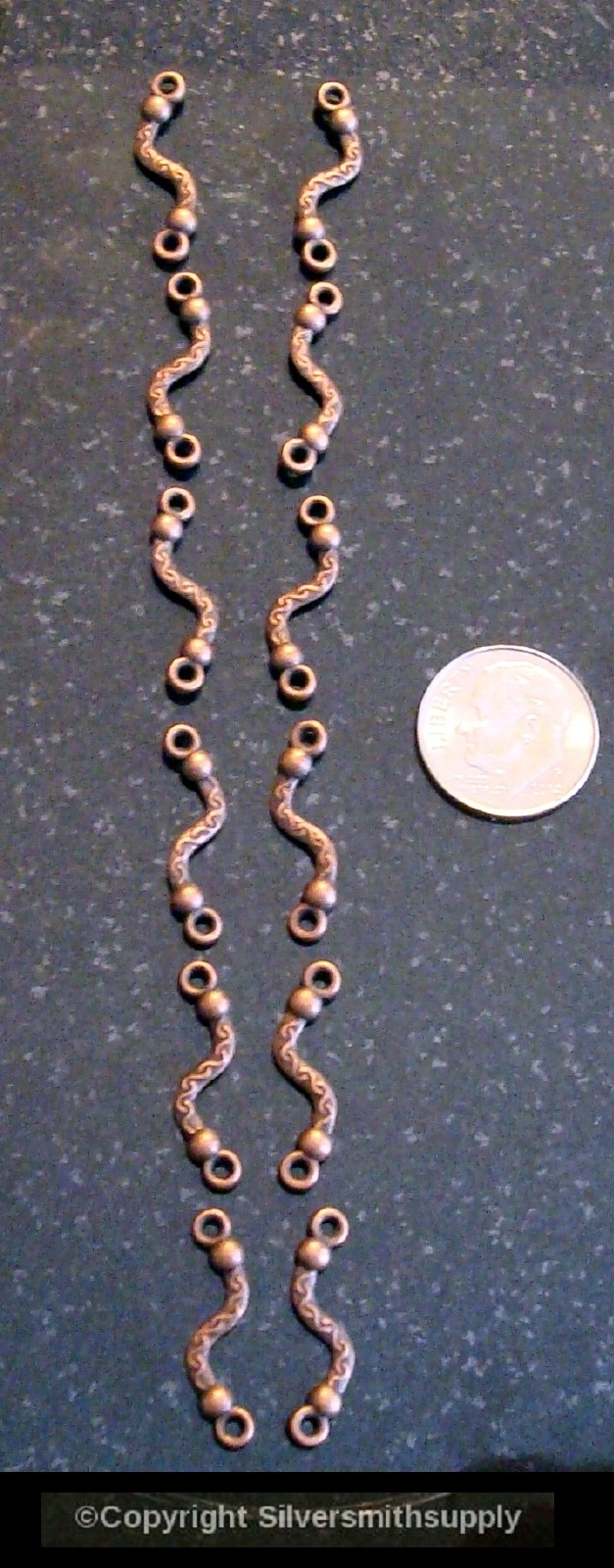 Copper plated alloy Jewelry links 12 pcs chain charms pendants earrings FPE145b