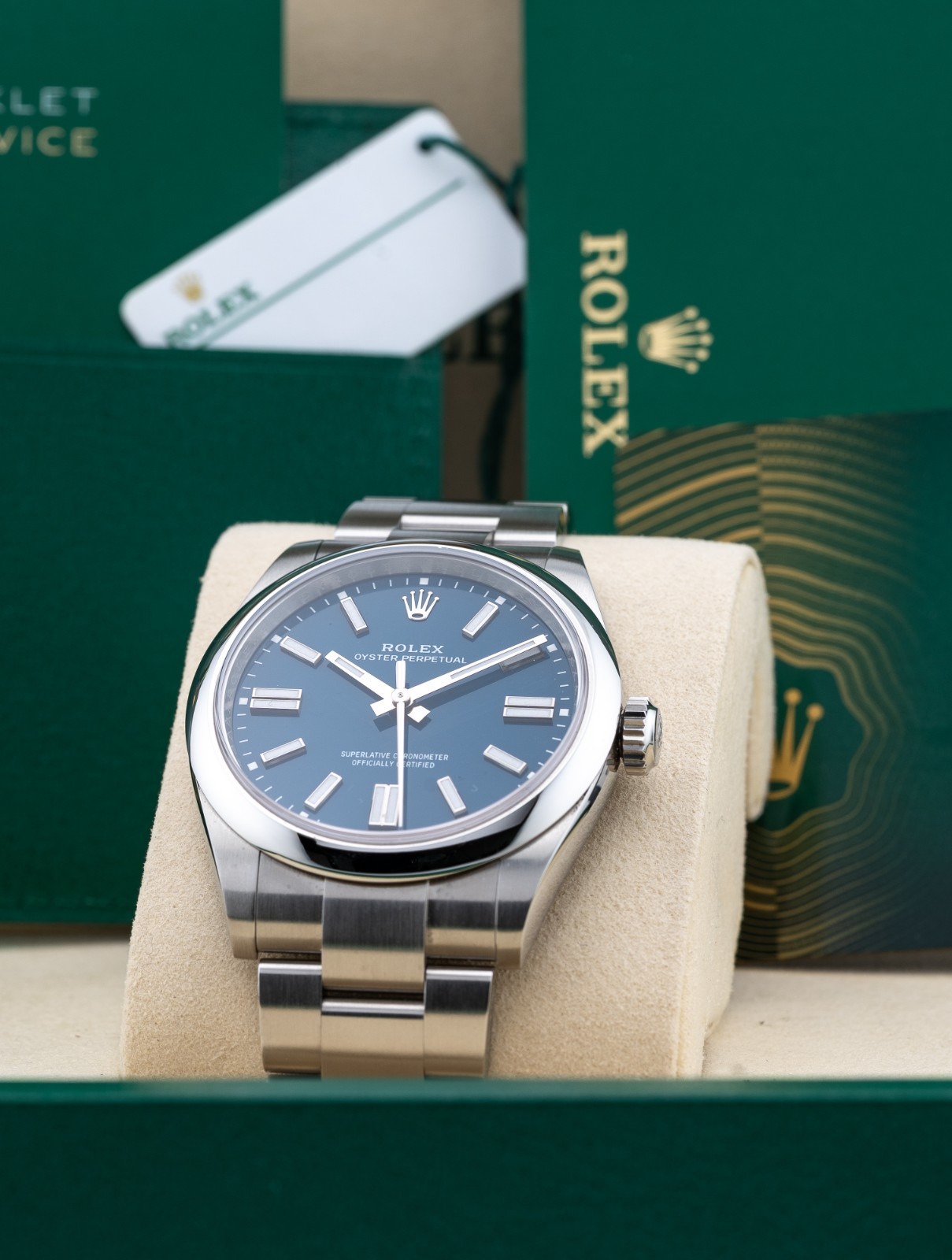 Rolex Oyster Perpetual 41 Stainless Steel w Newest ‘MED’ Blue Dial – Ref 134300