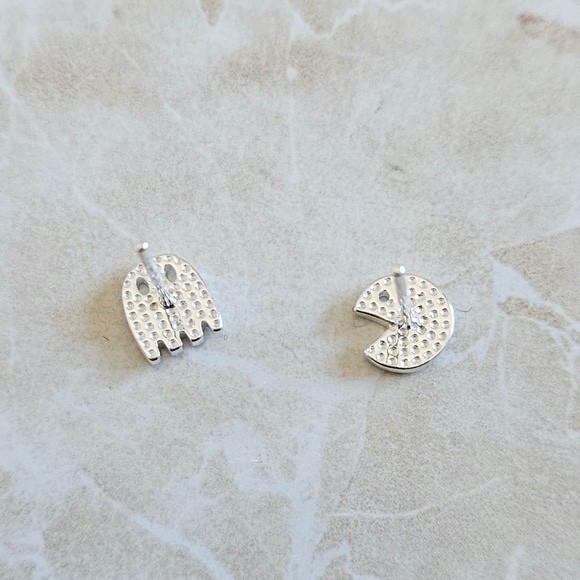 Pac Man Earring Sterling Silver Video Gamer Birthday Gift Daughter Friend Sister