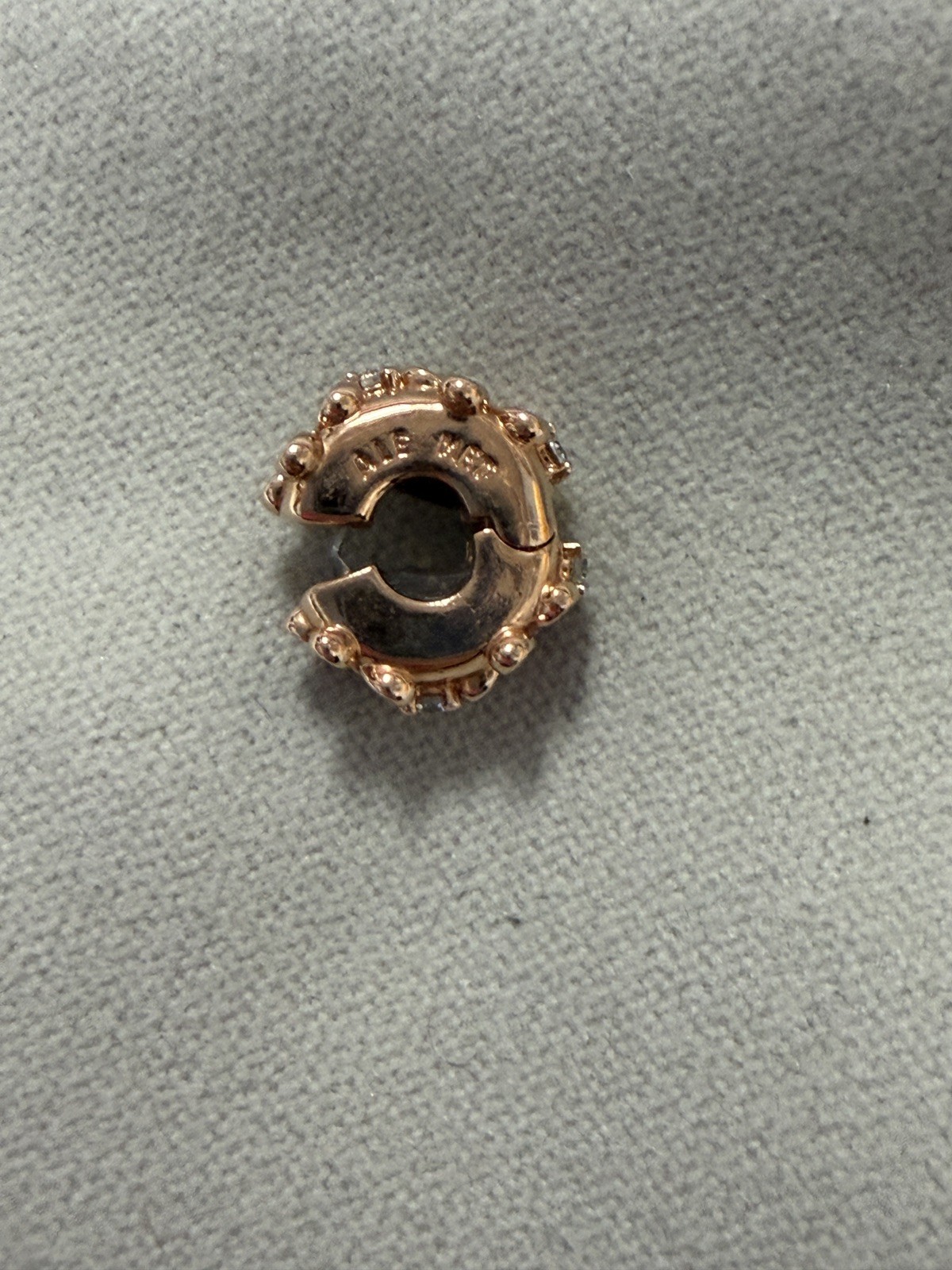 NEW 100% PANDORA Rose 14k Gold P Pink Daisy Spacer Clip Charm Pendant 788809C01