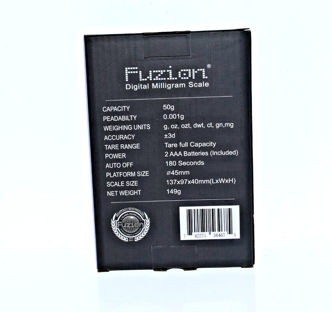 FUZION UFO-50 DIGITAL MILLIGRAM SCALE-50 X 0.001G