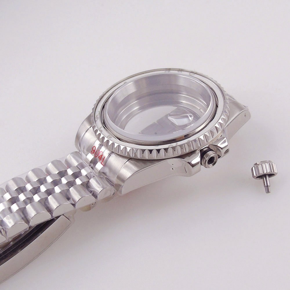 200M Diver Watch Case 40mm Sapphire Fit NH35 NH34 GMT PT5000 Steel Slide Buckle
