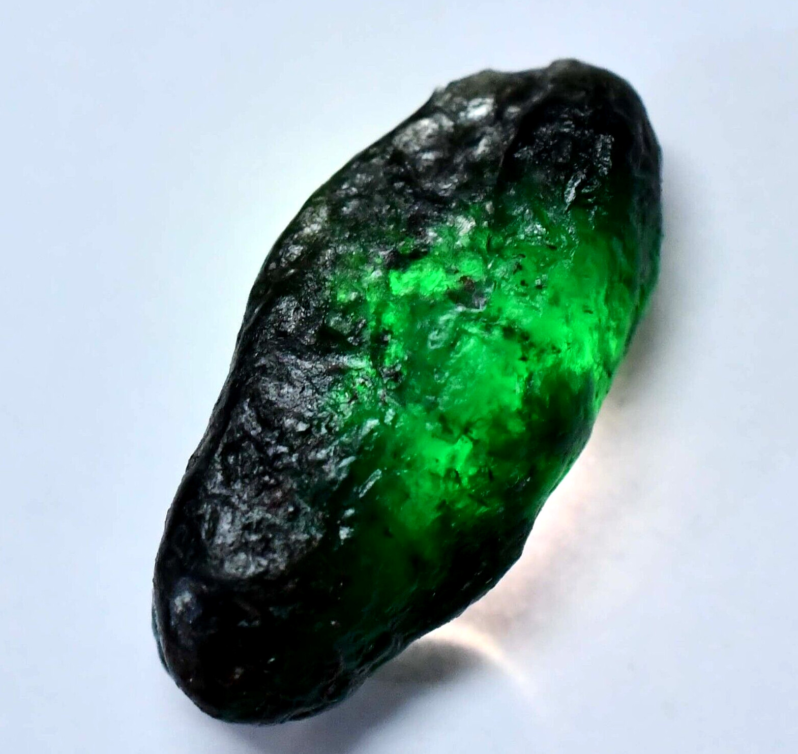 Untreated Natural Green Colombian Emerald 20.45 Ct Certified Facet Rough Gem
