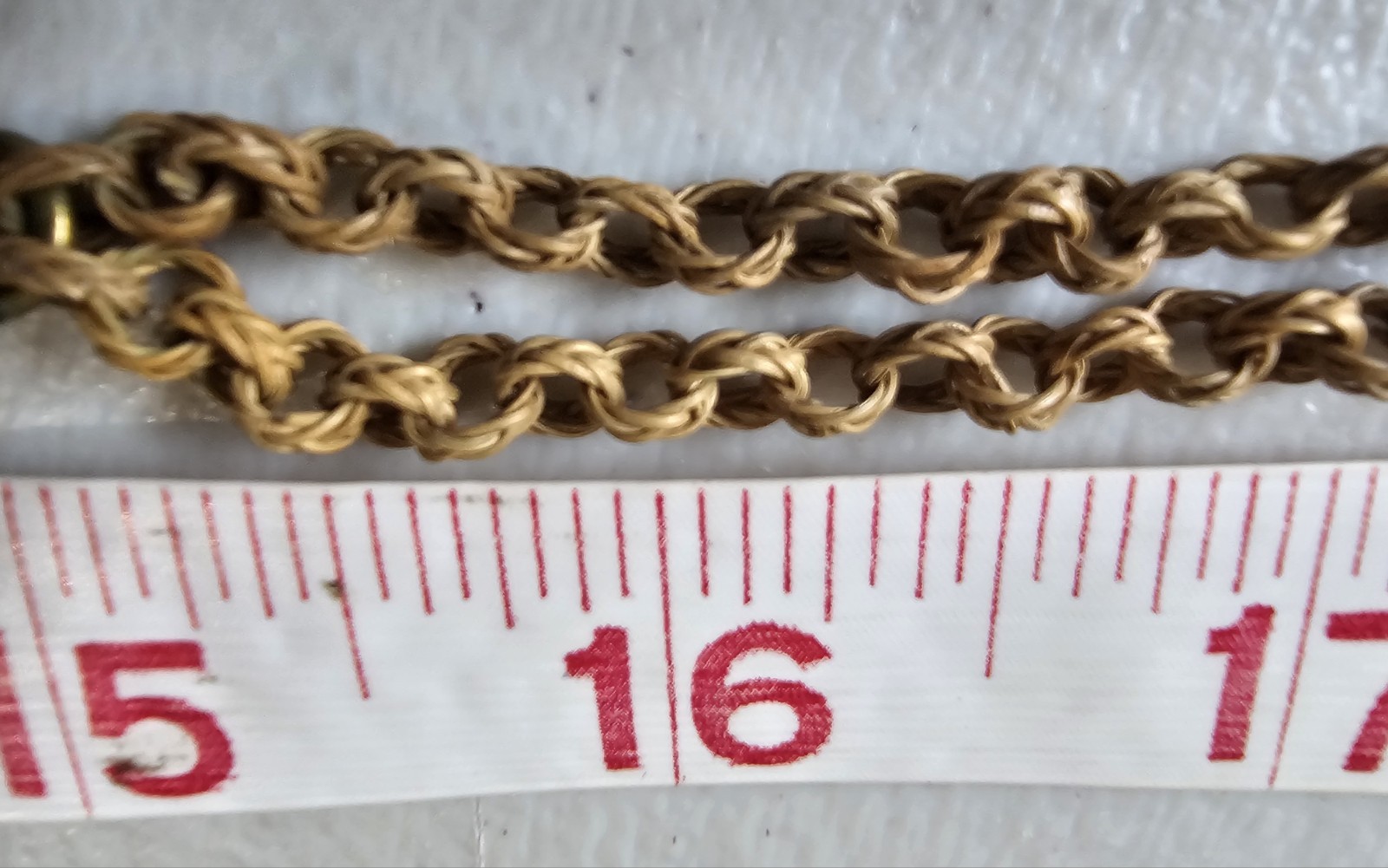 Rare Antique Victorian Wicker Belcher Chain Necklace 52″