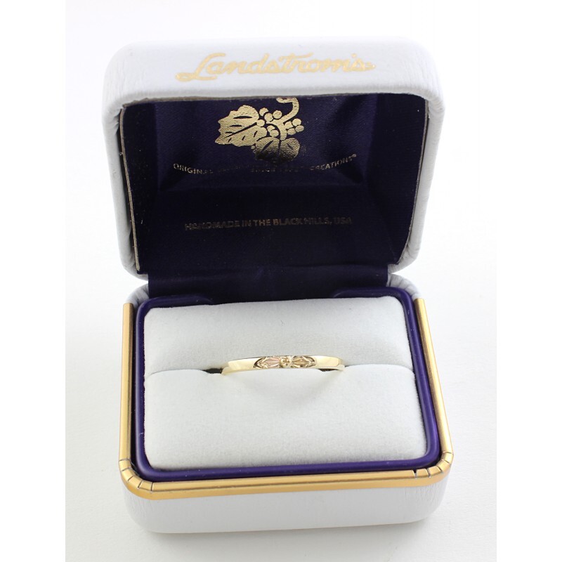 Landstrom’s 10K Black Hills Gold Thin Yellow Gold Stackable Ring Size 9 FAST SH