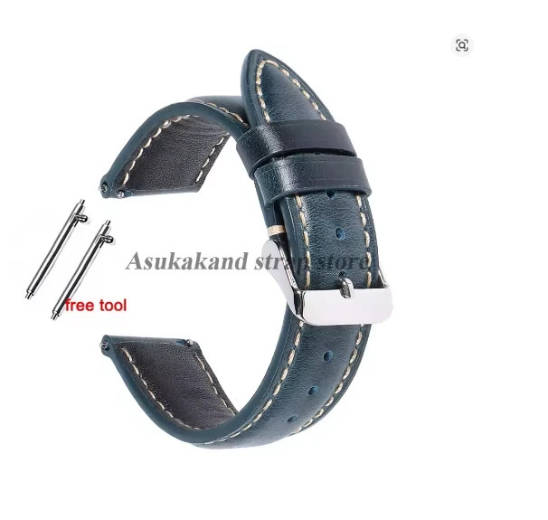 Genuine Leather Watch Strap Band For Men Quick Release 18mm 19mm 20mm 21mm 22mm