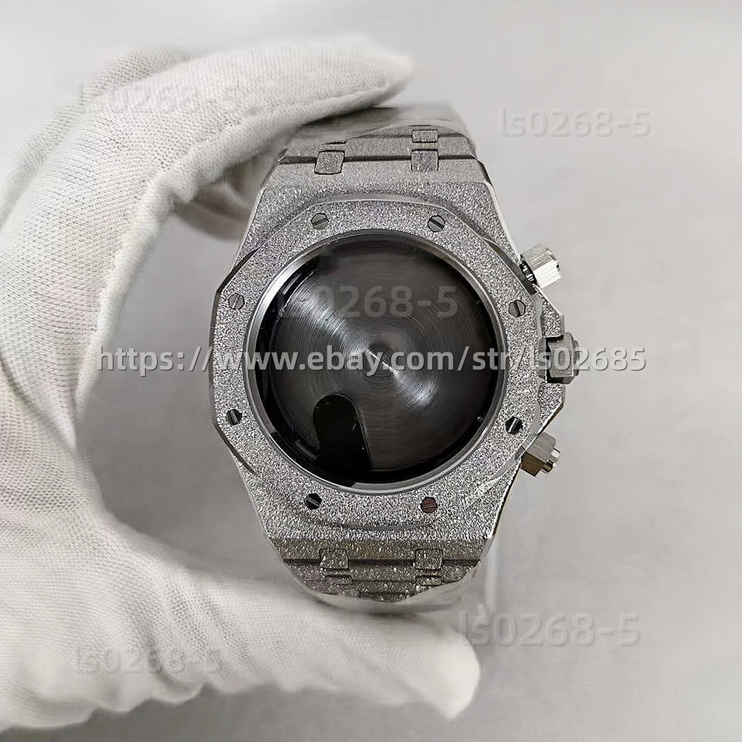 41mm Octagonal Steel Case For VK63 Chronograph Quartz Movement