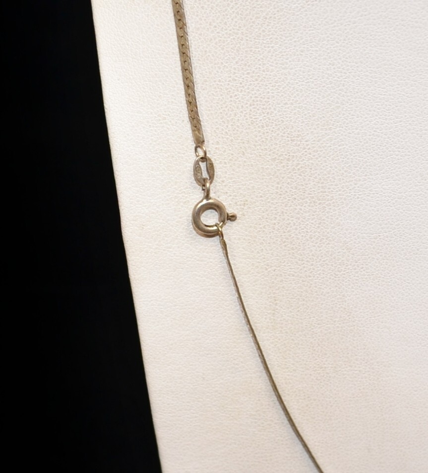 Sterling Silver Flat Chain Necklace 20.0″ #FMD186