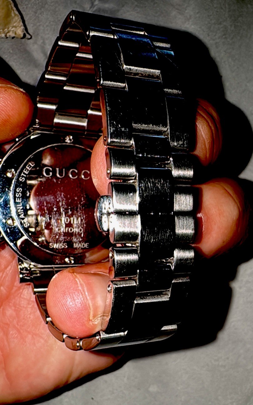 Mens Gucci 101M Chronoscope Diamond Watch Factory Set Luxury Joe Rodeo Benny Co