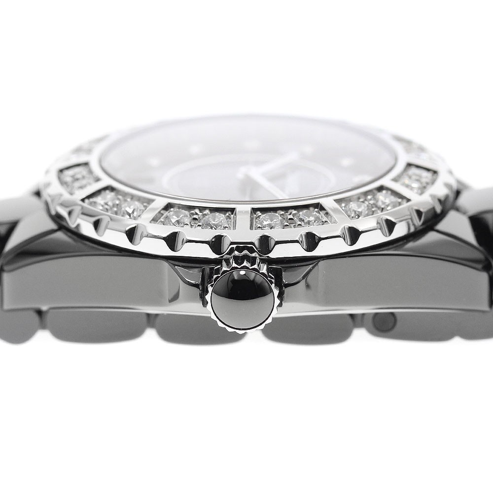CHANEL J12 H2428 Black ceramic diamond bezel black Dial Quartz Men’s_957755