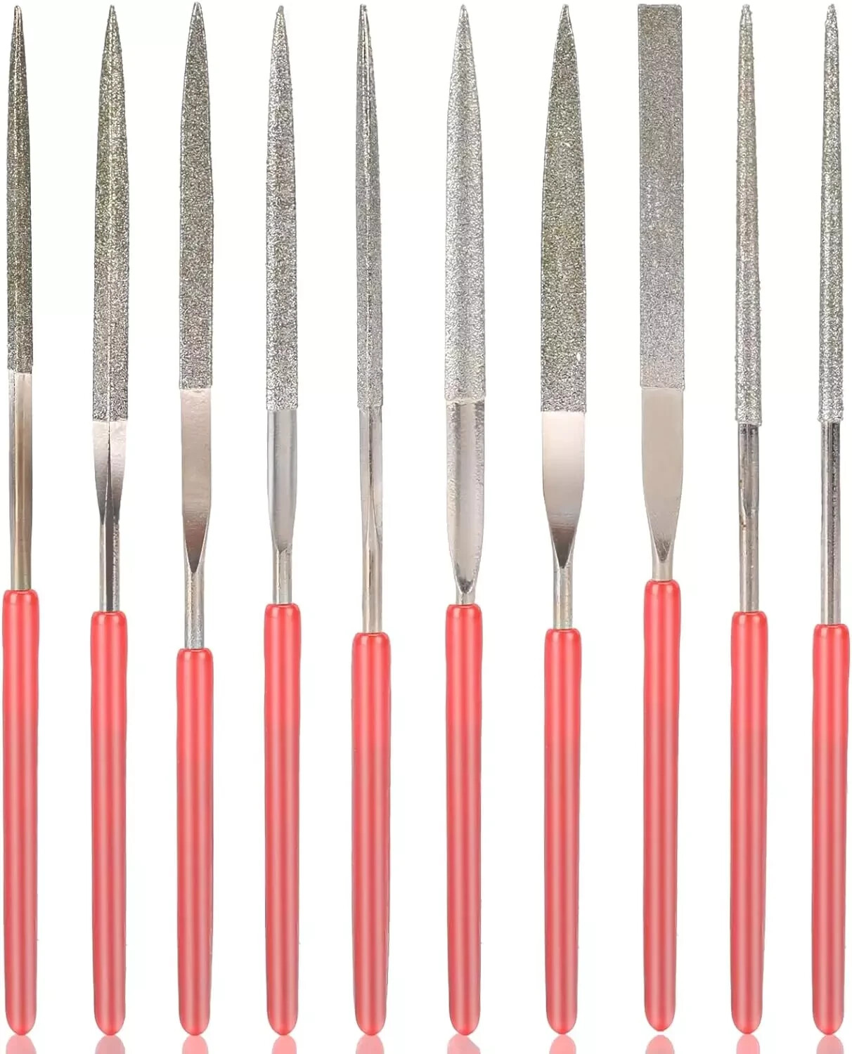 10 Piece Titanium Plated Diamond Needle Files – Gold & Silver Jewelry Tool Set
