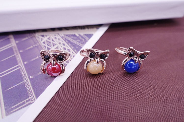 Wholesale 36pcs animal Adjustable ceramic alloy women Ring Wedding gifts Jewelry