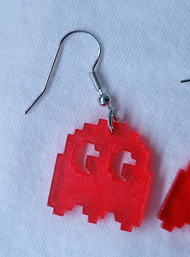 Pac-Man & Ghost Gang Dangle Blacklight Earrings – You Pick!!