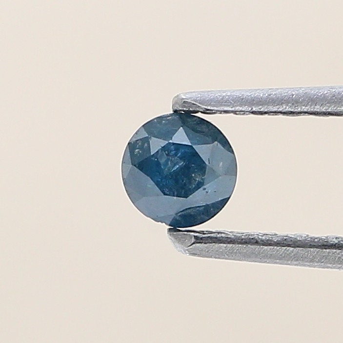 Natural Diamond Brilliantcut Round Shape 0.11ct Blue Color for Gift