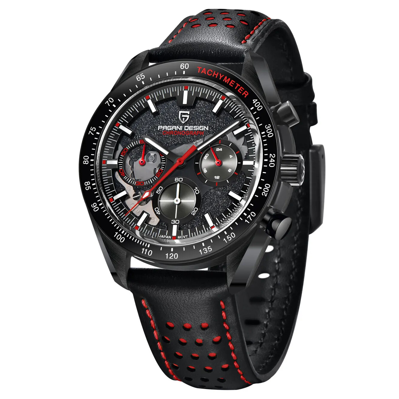 PAGANI DESIGN PD-1779 Moon Watch for Men Waterproof Skeleton Sport Chronograph