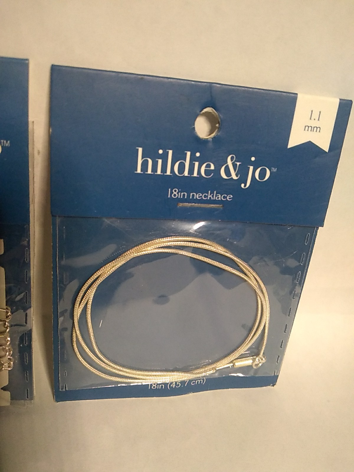2X Hildie & Jo ~ 18″ Chain & 18″ Necklace Both SilverTone & New In Package!