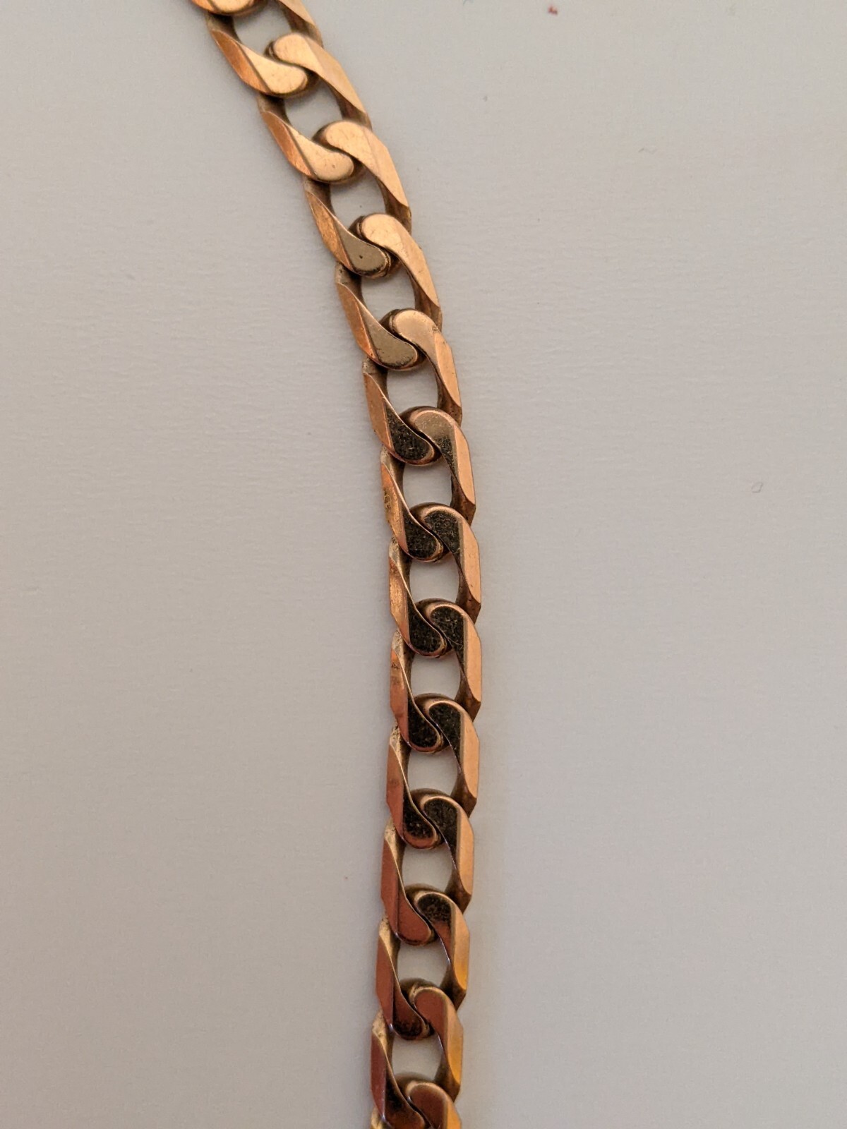 9ct Solid Gold Flat Curb Link Chain / Necklace – 51.5cm / 20.25” Length ~36g