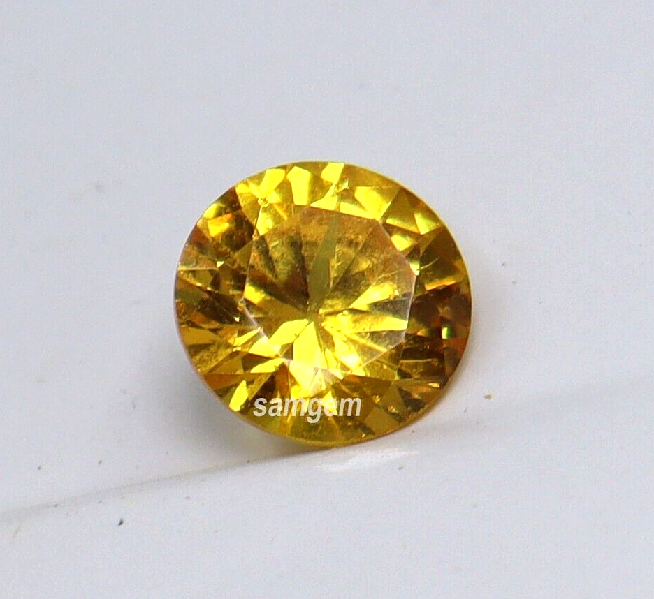 Yellow Zircon 4.20 Ct Round Shape Certified Loose Gemstone Best Offer
