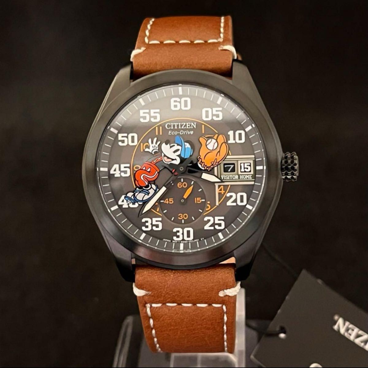 [B1P] Citizen Disney Mickey Mouse Baseball Model Quartz Mens Watch [k3p]