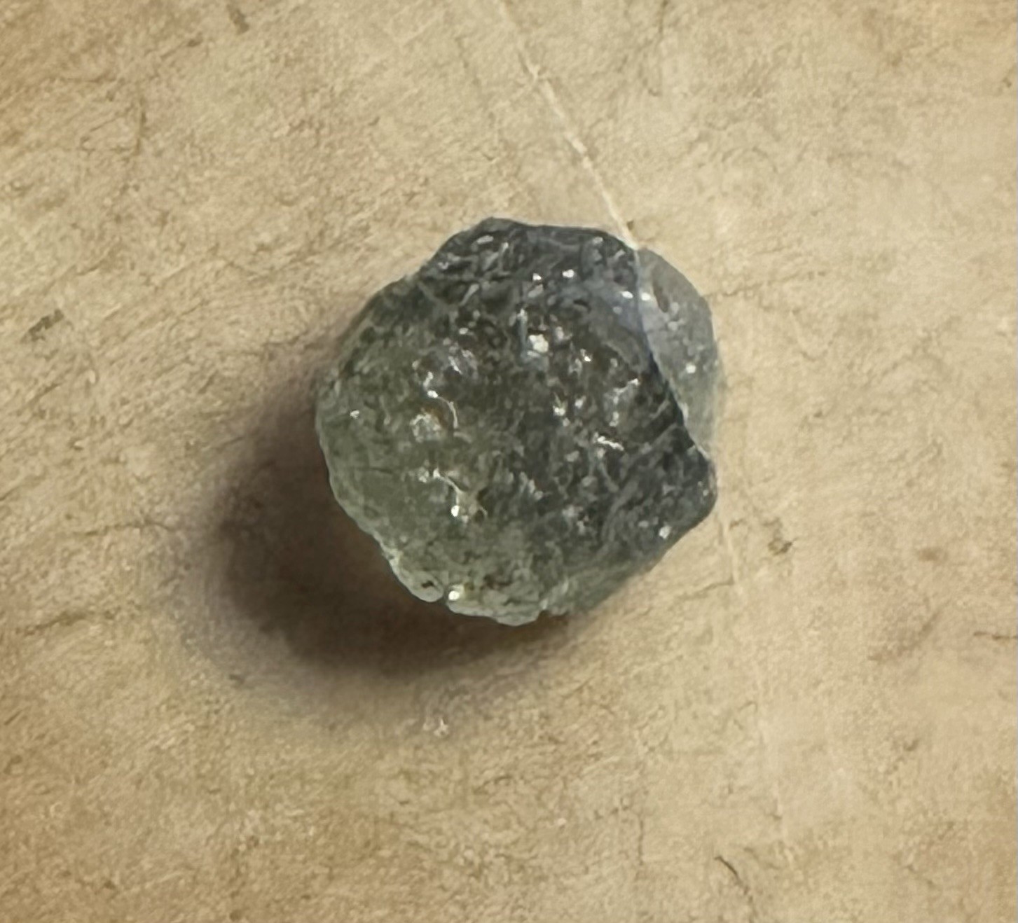 Gorgeous Natural Uncut Green Montana Sapphire 2.00 CT Approx 6x6x5 mm