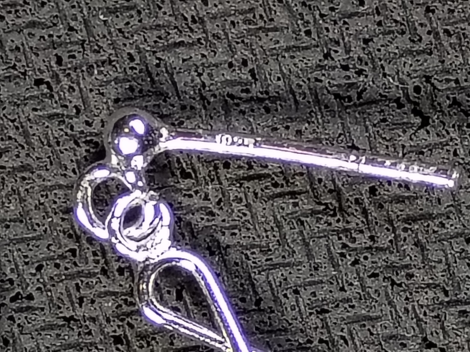 Elegant Sterling Silver Treble Clef Dangle Earrings – Musical Note