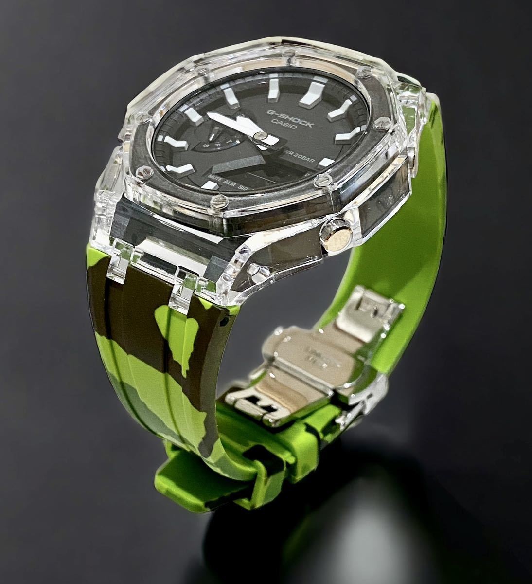 With main unit G-Shock GA 2100 bezel rubber set Casioak custom G-Shock hard resi