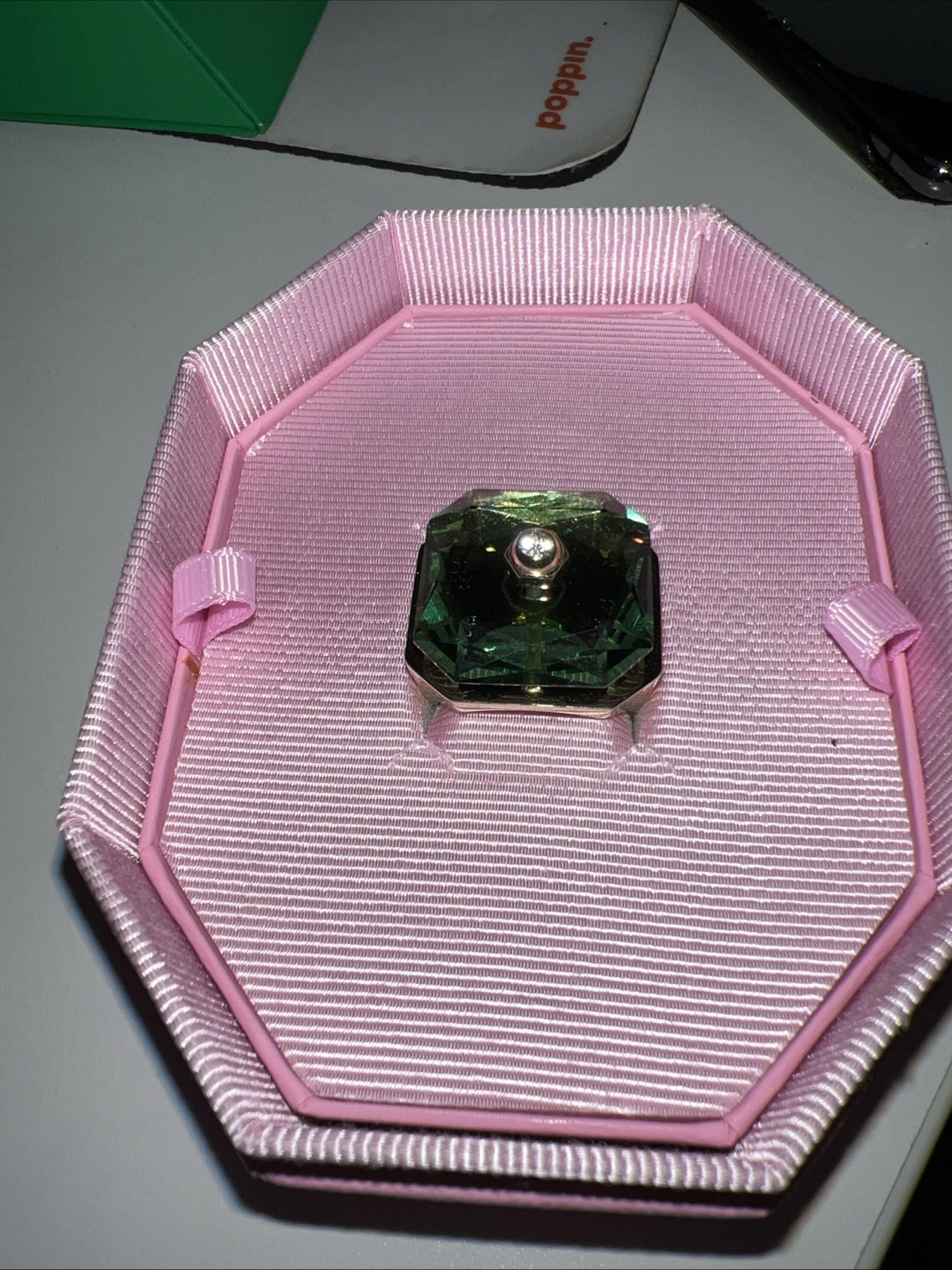 Swarovski Numina cocktail ring Octagon cut, Green