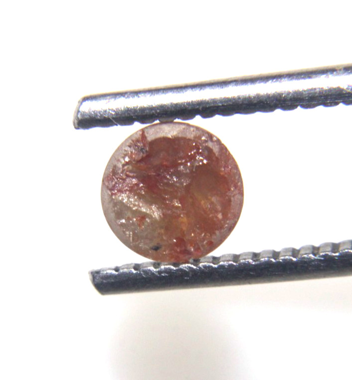 0.59Cts Rose Cut Diamond Beautiful Natural Real Peach Color Round 5.65×2.42MM