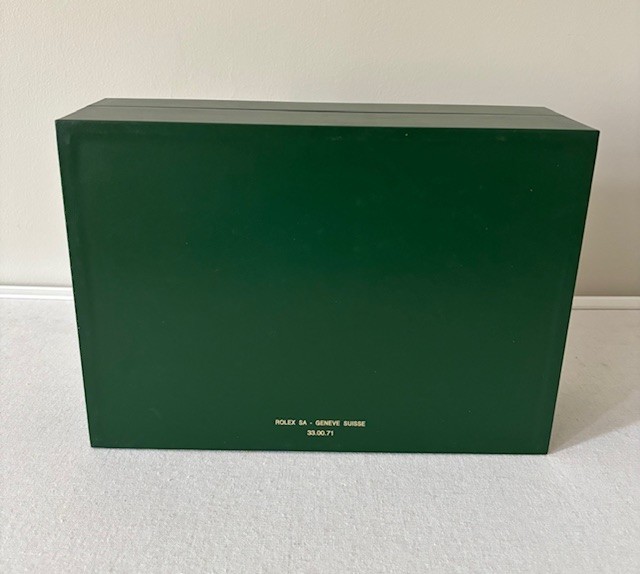 Rolex Green Leather Watch Case With Compartments (Incl. Original Box) 8x11x3.5