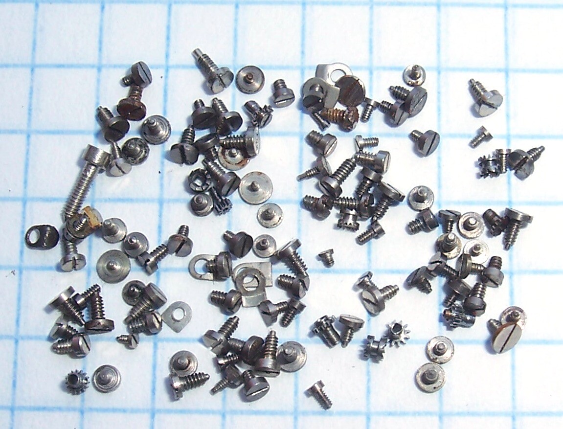 20 grams (ONE BAG) of used tiny micro wristwatch screws repair watchmakers parts
