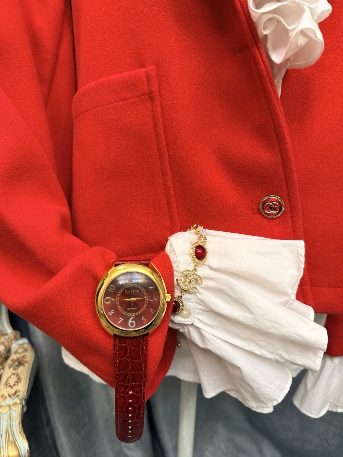 Crimson Elegance — Joan Rivers Classics V377 Watch