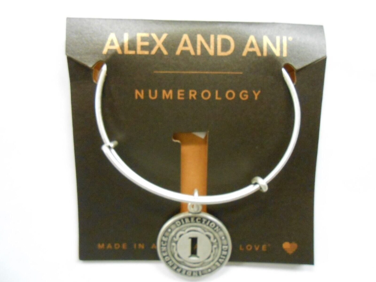 Alex and Ani Numerology Number 1 Expandable Bracelet Rafaelian Silver NWTBC