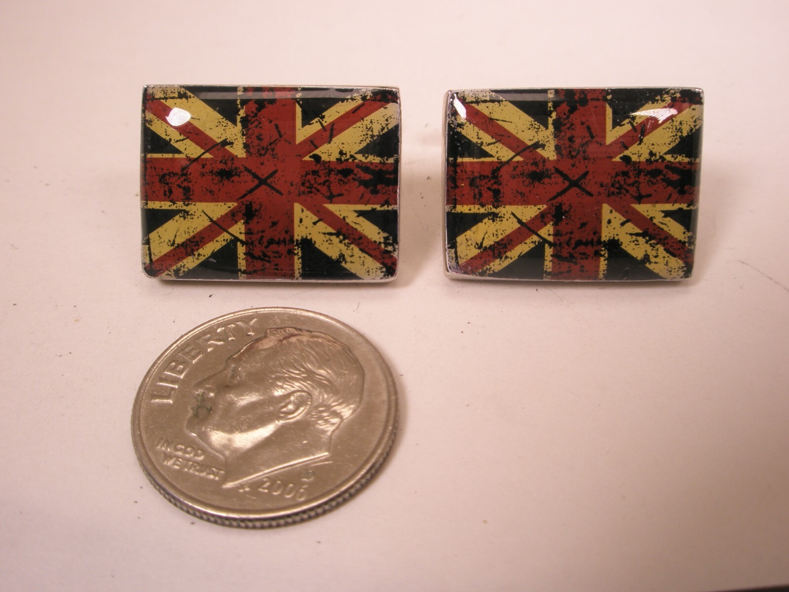 Flag of United Kingdom Distressed Union Jack Vintage BEN SHERMAN Cuff Links
