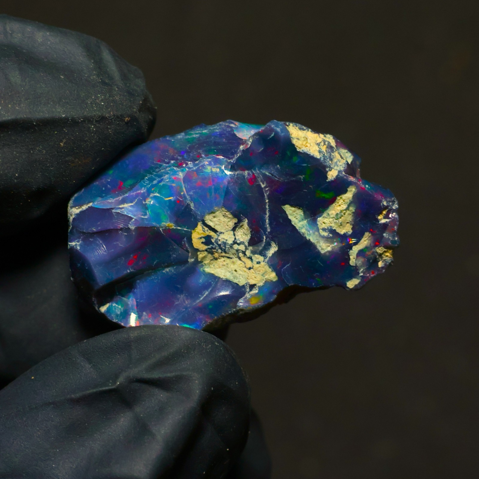 Ethiopia Black Opal Rough 11.70 Ct | Smoked Ethiopian Welo Fire Opal Rough stone