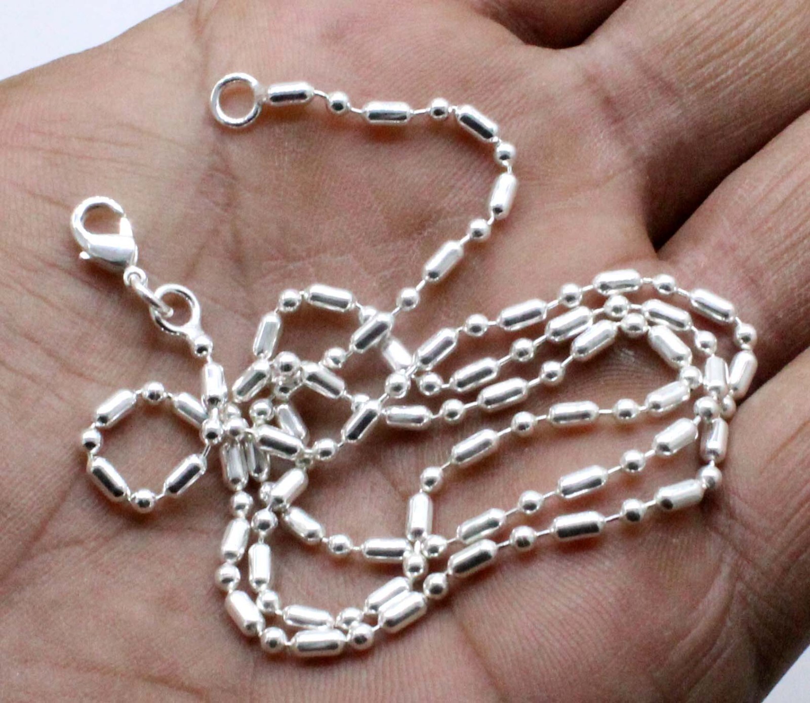 925 Sterling Silver Handmade Jewelry Adorable Chain Necklace Size-20-22″