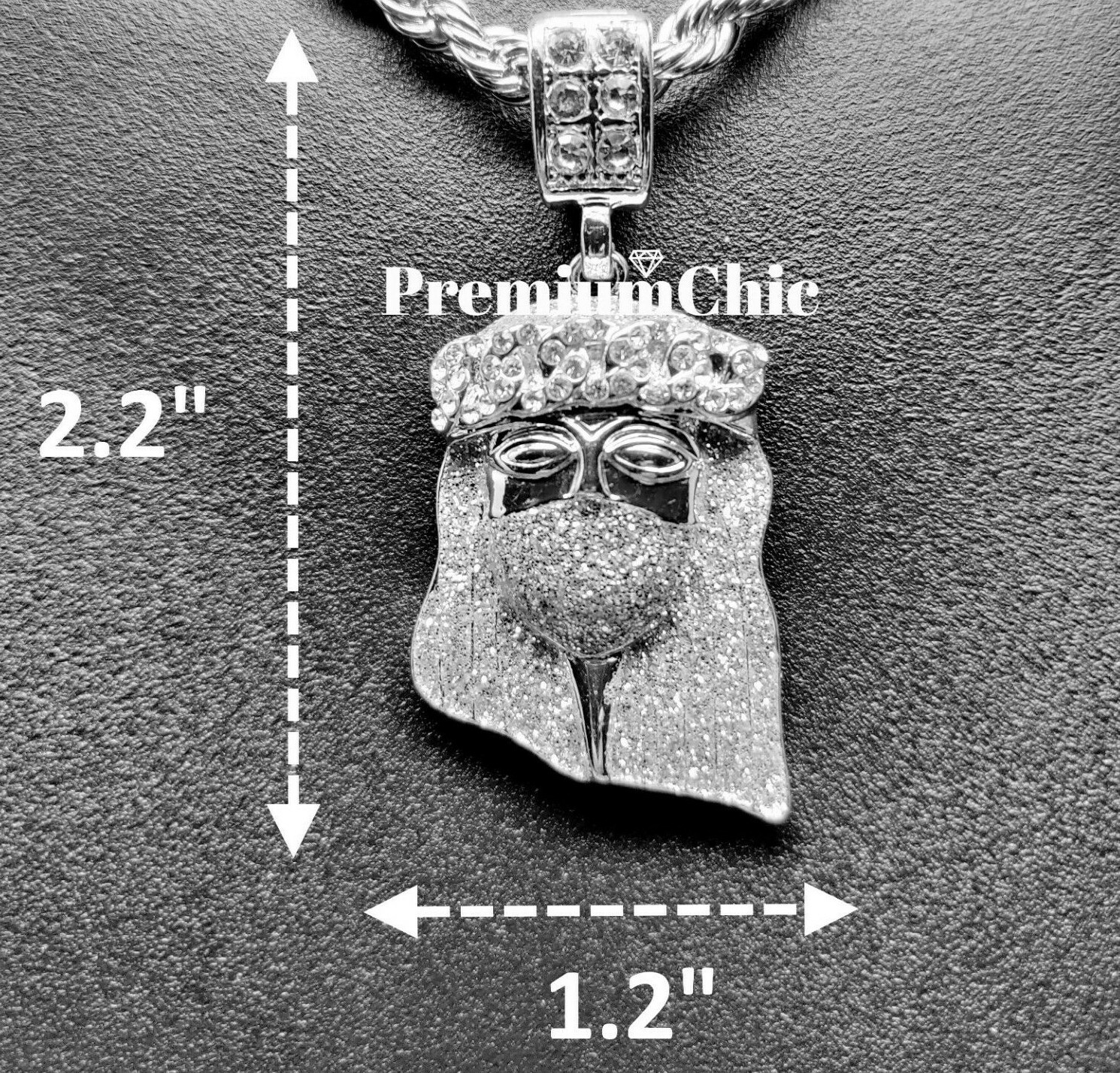 ICED Jesus Pendant & Tennis Choker Chain Necklace Men Plated CZ Hip Hop Jewelry