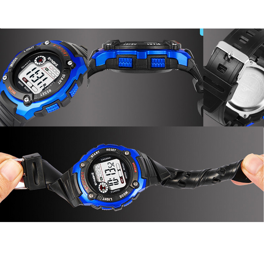 Kids Child Boy Girl Waterproof Multifunction Sports Electronic Watch Watches USA