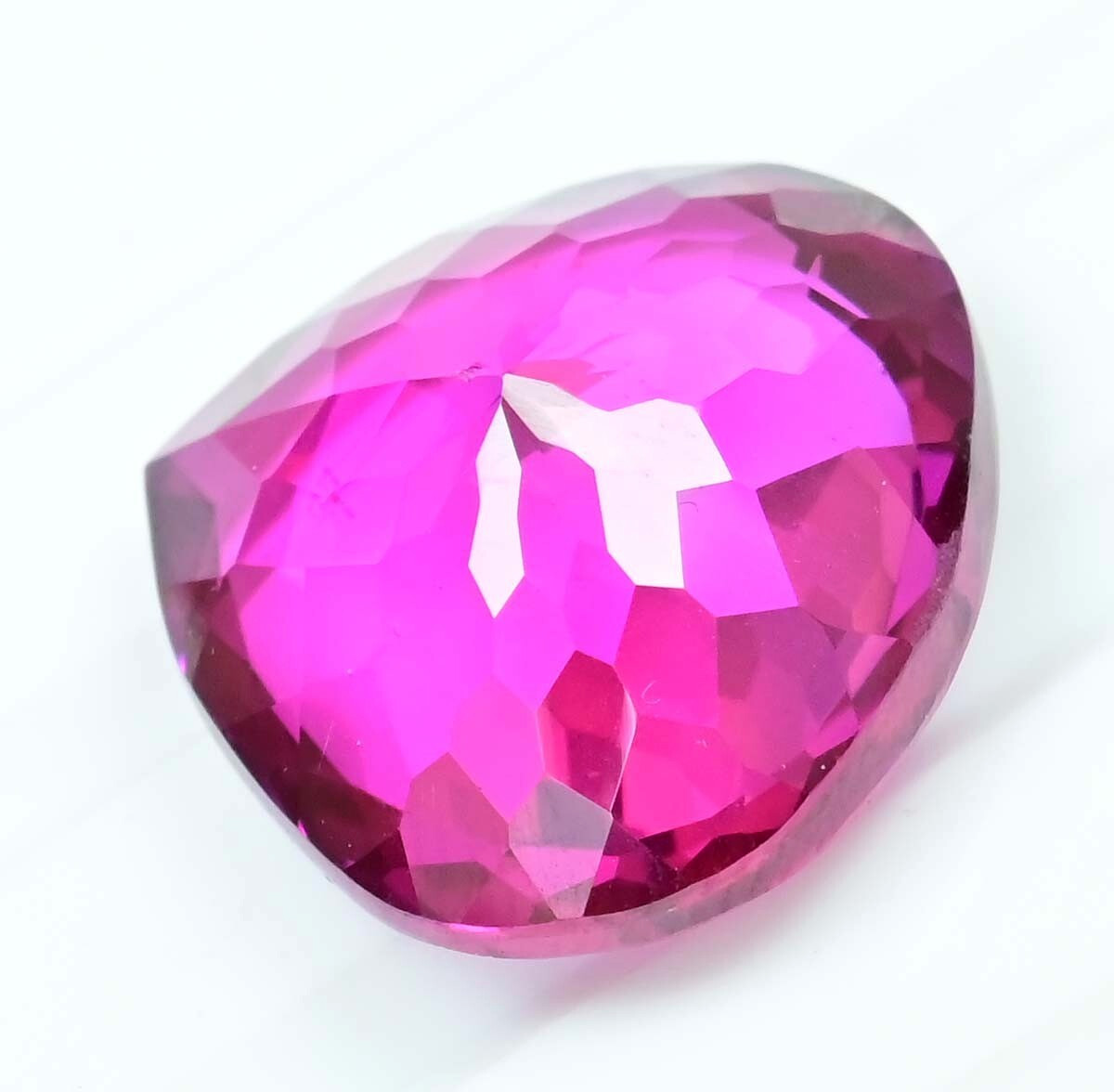 Flawless Natural Raspberry Pink Rhodolite 24.15 Ct Pear Certified Gemstone