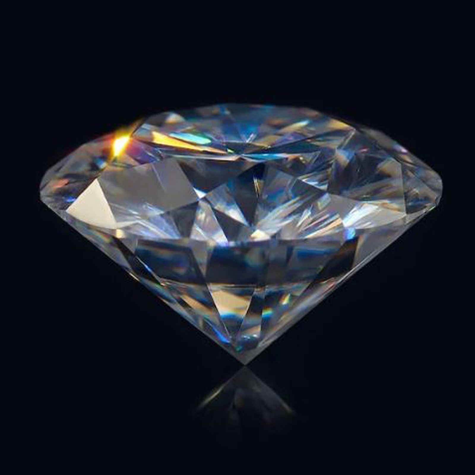 Certified DE Color VVS1 Natural 7.00 MM Round 100 Facet Brilliant Cut Diamond